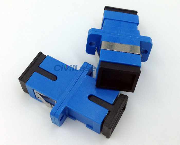 SC Fiber Optic Adapter Singal Mode Singal Core Azul Flange